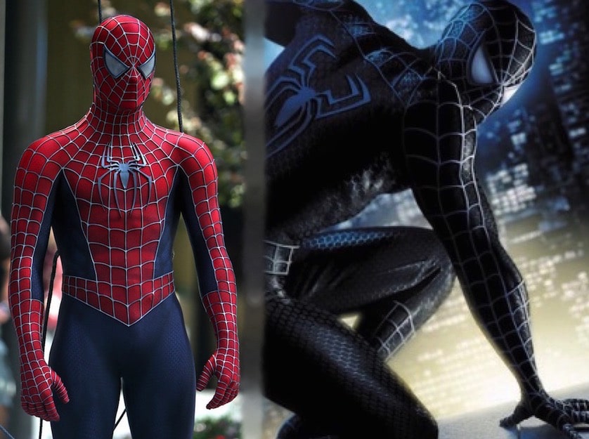 spiderman movie costume comparison